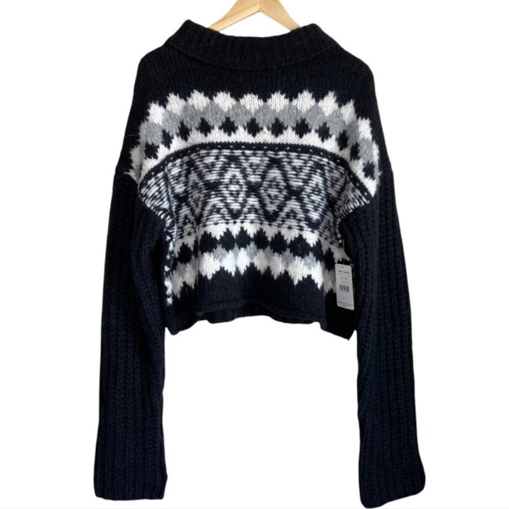 NWOT Free People Alpine Onyx Pullover Sweater